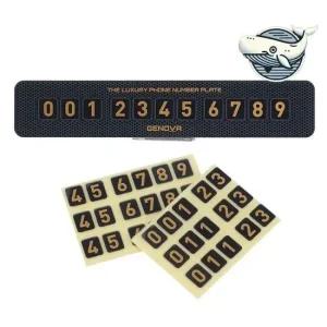 차량 주차 번호 스티커 부착식 고급 전화번호판 슬림형 차량용 연락처 주차 주차연락처 주차번호