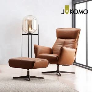 [무이자60][자코모] 카이저 1인 리클라이너 슈렁큰 천연면피 소가죽 체어+스툴