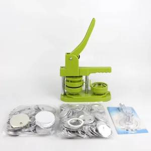 뱃지프레스 수동 제작 굿즈 브로치 핀버튼 와펜 기계 녹색 32mm 수평 푸시 철 바닥