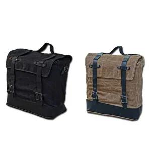 오토바이사이드백 가죽 바이크 물품 보관 수납 리어백 다크카키 레트로 방수 사이드백