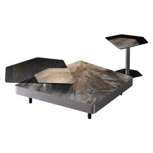 좌식 테이블 대형 대리석 거실 라운지 회전 좌식 탁자 커피테이블