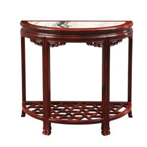 미니 원목 탁자 반원형 베란다 현관 장식장 수납장 탁자(A타입) - 68x34x80cm