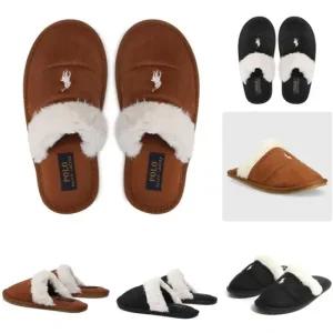 폴로 여성 털 슬리퍼
