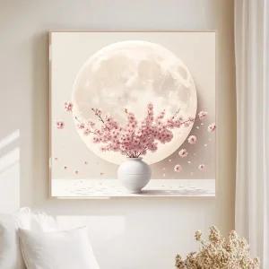 벚꽃 달항아리 인테리어 그림 꽃 액자 대형 캔버스 거실 현관 풍수 카페 집들이 개업선물