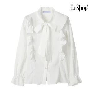 [롯데백화점]르샵 리본넥 프릴 밴딩 소매 블라우스 BP9BL024A