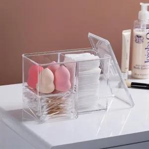 정리함 메이크업소품 메이크업면봉 먼지방지면봉케이스 (WFJXABC)