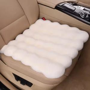 겨울 차량용시트 인조 토끼털방석 따뜻한 보온 자동차 앞좌석 페이크퍼 방석