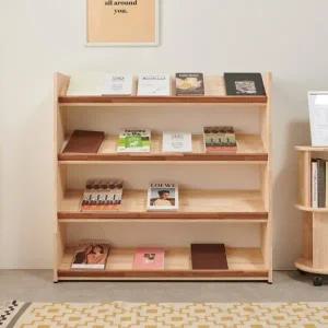 아이방 매장 삼나무원목 와이드 전면책장 매거진랙 BJT155R(착불)