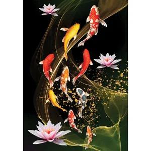 아홉 마리의 비단잉어 미니 직소퍼즐 2000피스 동물