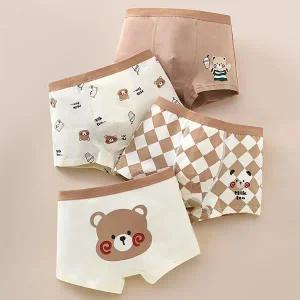 밀크티베어 남아 드로즈 팬티 4종세트 206001