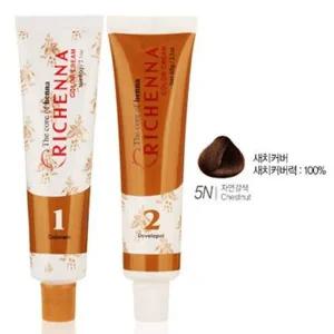 헤나추출물 부드러운향 헤어 염색약 5N 자연갈색-WA8256B