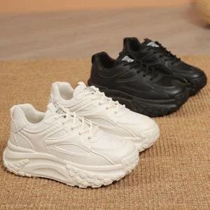 여성 2컬러 어글리슈즈 키높이 투박 통굽 끈 운동화 여성스니커즈 슬립온 어글리슈즈