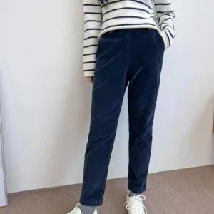 여자 가을 겨울 기모 코듀로이 스판 팬츠_4