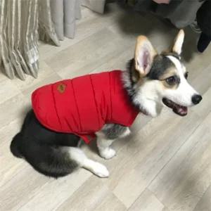 마뷰 애견 패딩조끼 레드 강아지겨울옷