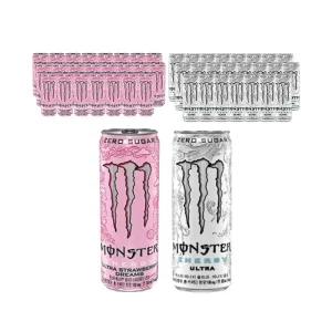 몬스터 에너지 울트라 355ml, 24개 + 몬스터 에너지 스트로베리 드림즈 355ml, 24개