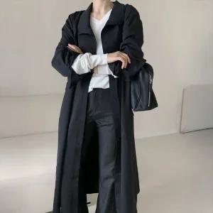 나나 롱원피스 간절기 가을 카라 데이트룩 데일리 바바리 셔츠형 여행 긴팔 루즈핏 40대