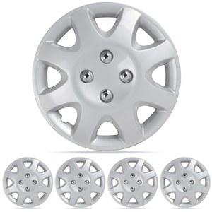 1998-2002 혼다 시빅 스타일 허브 캡스 휠 커버, 14인치 실버 복제 OEM 공장 교체용 BDK (4개 세트)
