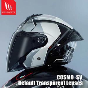 MT 오토바이 헬멧 코스모 SV 3/4 오픈 페이스 남녀 공용 통기성 다용도 렌즈 테일 제트 스쿠터 하프