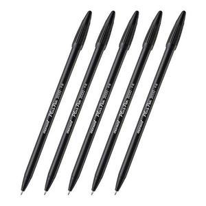 엣지님 모나미 플러스펜(흑색 12자루 0.3MM ) 두꺼운 수성 사무 오피스 학용 필기 표시 사인 메모