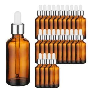 [알티피아]향수용기 실버 뚜껑 스포이드 브라운 공병 50ml 25개