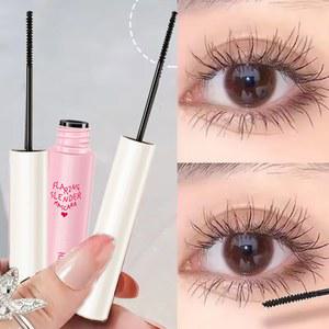 실크 섬유 컬링 마스카라 초미세 브러쉬 길어지고 볼륨감 방수 얼룩 방지 오래 지속 남녀 공통 눈 안전