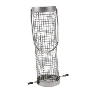 야외용 스테인리스 매달린 새 모이통, 뒷마당 조류 사육 및 야생동물을 위한 컴팩트 튜브 디자인, 청소하기 쉬운, 8.26 X 2.55 인치