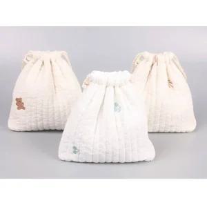 고품질 순면 누빔 복조리 파우치 기저귀 가방 화장품 (랜덤) (WB8FB8E)