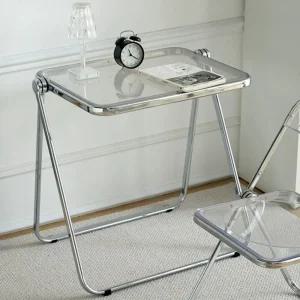 테이블 접이식 투명 이케아테이블 의자 침대테이블 아크릴