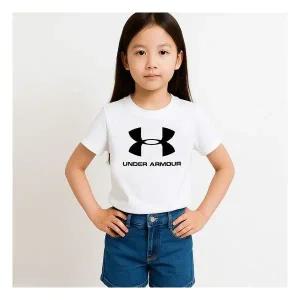 [언더아머]언더아머 UA 스포츠스타일 로고 K 아동 주니어 반팔티 화이트 1363282-100 433958