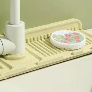 싱크대 수도꼭지 실리콘 물받이 패드 주방 세면대 물고임 물때 방지