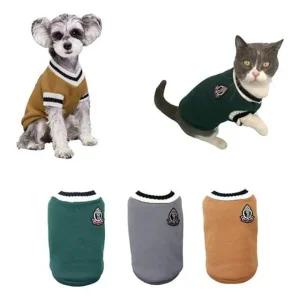 강아지 고양이 교복 조끼 니트 애견 브이넥 나시