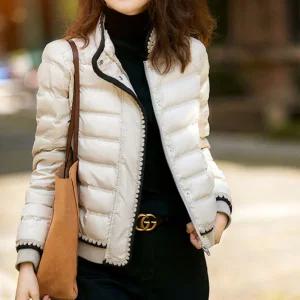 여성 배색 숏패딩 점퍼 HH-D21