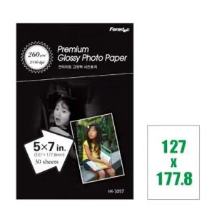 폼텍 프리미엄 고광택 사진용지 5x7 IH-3057