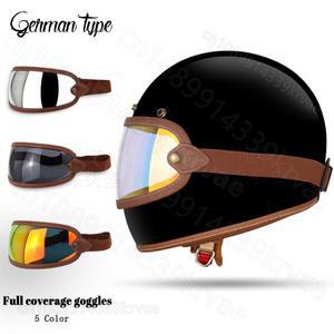 바이크 오토바이 전체 헬멧 고글 레트로 복고풍 엔틱 고글 3/4 하프 버블 미러 액세서리