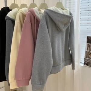 이레유통 겨울 여성 여자 양털 기모 후드집업 데일리룩 캐주얼룩 집업후드