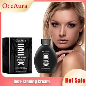 호환 태닝 크림 여름 해변 브론저 햇빛 화상 수리 야외 영양 다크 퀵 셀프 태너 로션 100ml