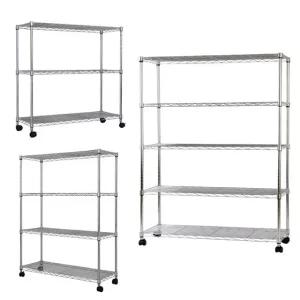 메탈 선반 다용도 철제 와이어 랙 조립식 앵글 1200 스텐레스 5단 4단