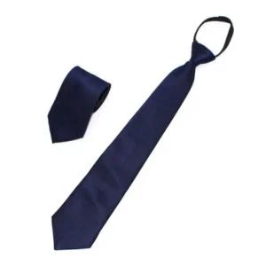 남성 직장인 네이비 넥타이 지퍼 데일리 자동
