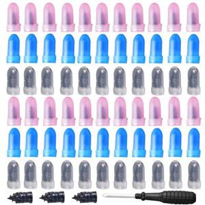 뉴로바이럴 타이어 수리 고무 못 100개, 나사 빠른 공구 3사이즈 셀프 서비스 플러그 키트(타이어 펑크 수리용 드라이버