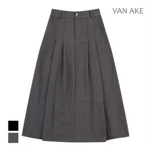 [반에이크] 핀턱 주름 롱스커트_VB3YSKUG03A