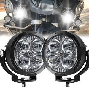 슈퍼 밝은 추가 바이크 오토바이 등대 운전 프로젝터 조명 전기 LED 4x4 오프로드 장거리 12v 24v
