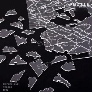 퍼즐 깨진 유리 1000피스 불규칙 아크릴 고난도 투명