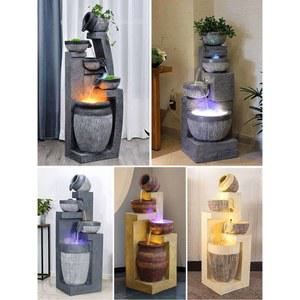 실내 대형 인공 분수대 인공폭포 폭포 자연 사무실 식당 조경 로비