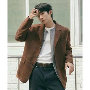 MINDBRIDGE [COUTURE]스웨이드 오버핏 자켓