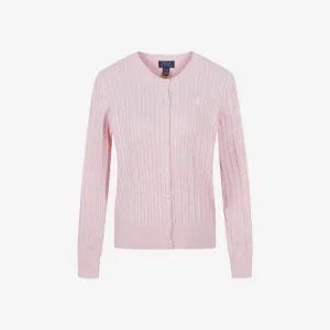 폴로 랄프로렌 케이블 니트 걸즈 가디건 연핑크