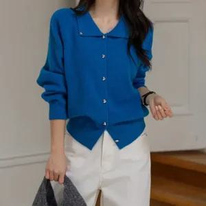 [시크폭스] 리어슨 카라 니트 가디건_53CA948