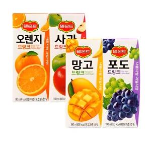 델몬트 드링크팩 4종 오망사포 190 ml x 48개