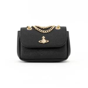 비비안웨스트우드 사피아노 체인 숄더백 스몰 BLK 5C01000BW S000B N402