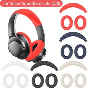 헤드셋스펀지 이어폼 실리콘 헤드밴드 이어패드 보호 케이스 헤드폰 Anker Soundcore Life Q20i 헤드셋용