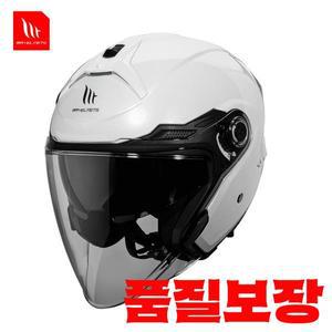 오토바이 MT 헬멧 COSMO SV 솔리드 글로스 화이트 듀얼 빠른 공제